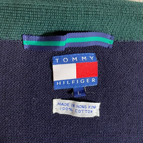 Vintage Tommy Hilfiger V-Neck Button-Down Sweater - Picture 4 of 6